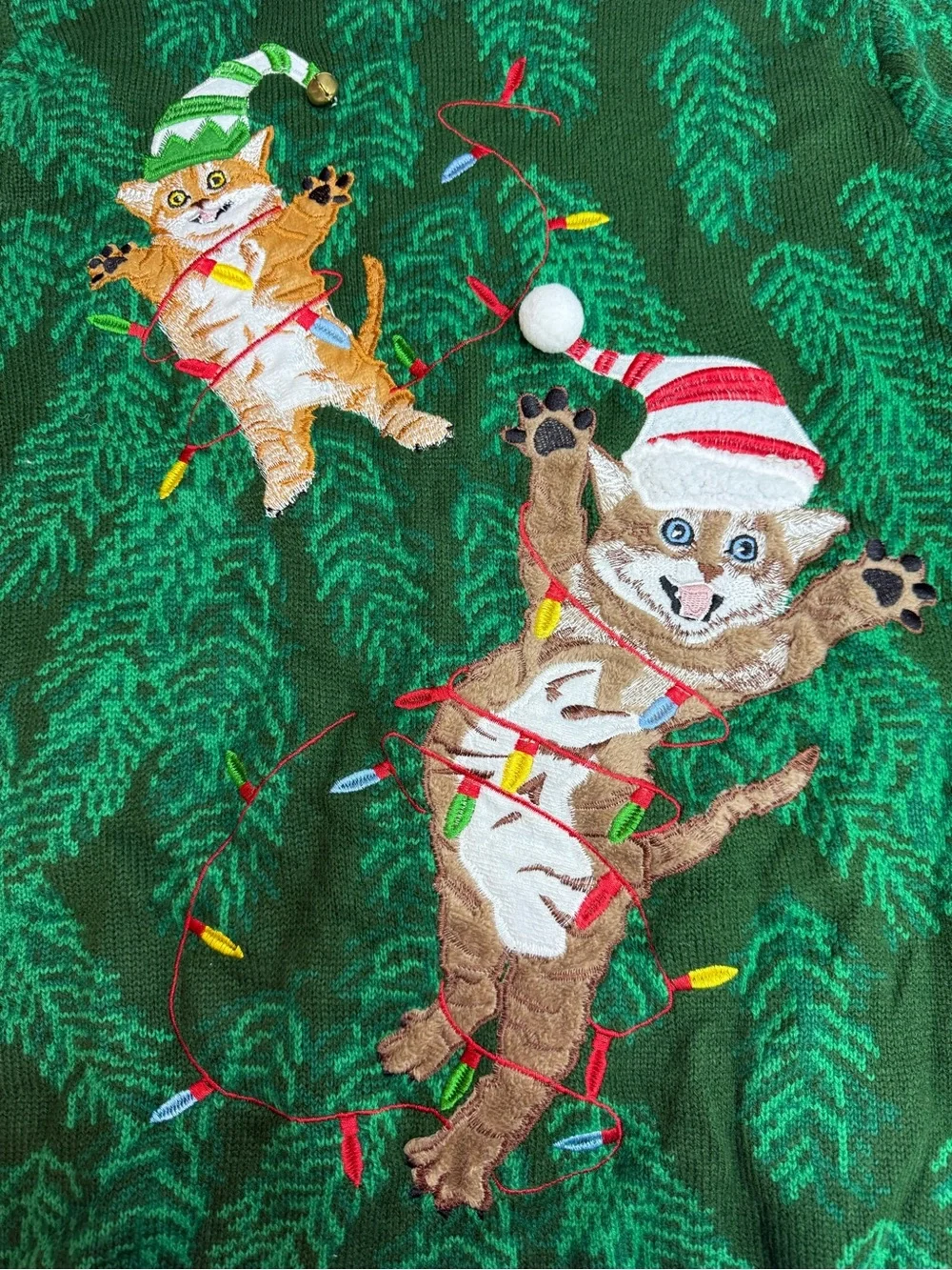 Blizzard Bay Mens Ugly Christmas Sweater Crazy Cats size XL